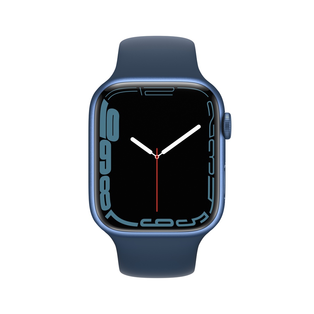 Apple Watch Series 7 Blue Aluminium Case with Abyss Blue Sport Band (41mm,  GPS and Cellular)